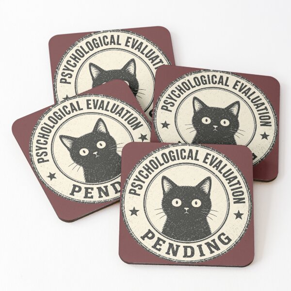 Item preview, Psychological Evaluation Pending Funny Black Cat Meme Shirt designed and sold by Moonveil_Studio.