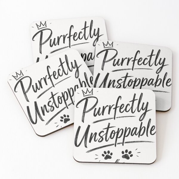 Item preview, "Purrfectly Unstoppable" designed and sold by Baza-nowosci.
