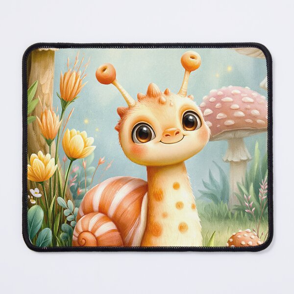 Item preview, Cute Snail of the Shimmering Toadstool Trail designed and sold by MyMagicalPlace.