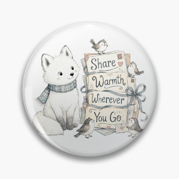 Item preview, Frosty Friend - Cute Smiling Arctic Fox designed and sold by bapupa.