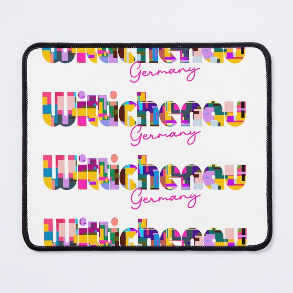 Item preview, Wittichenau, Germany, Vibrant Abstract City Typography Art designed and sold by Wanderful-roads.