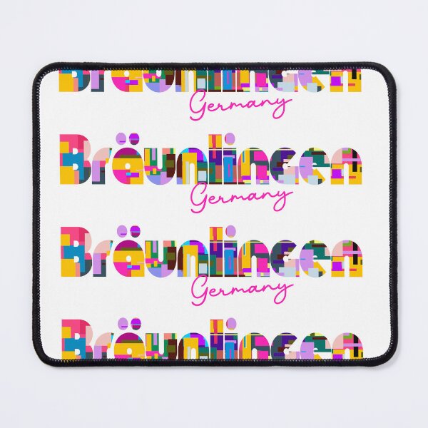 Item preview, Bräunlingen, Germany, Vibrant Abstract City Typography Art designed and sold by Wanderful-roads.