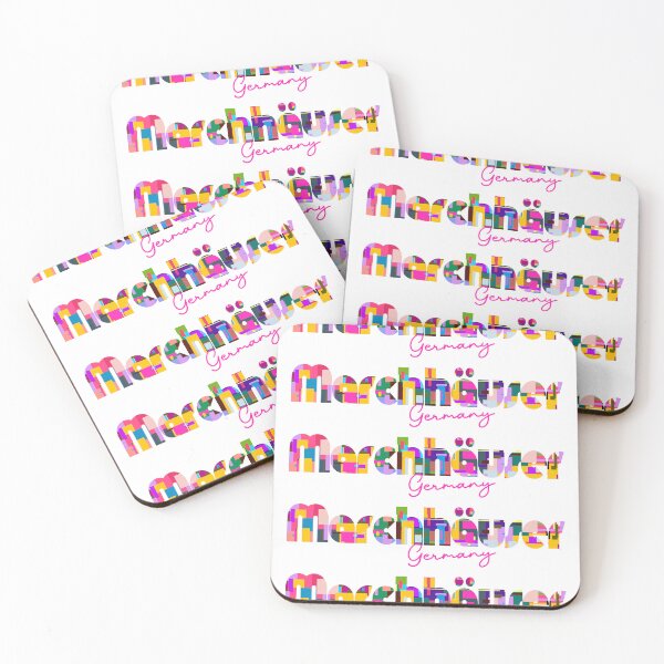 Item preview, Marchhäuser, Germany, Vibrant Abstract City Typography Art designed and sold by Wanderful-roads.