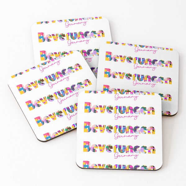 Item preview, Beverungen, Germany, Vibrant Abstract City Typography Art designed and sold by Wanderful-roads.