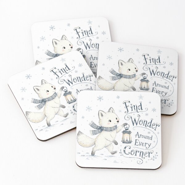 Item preview, Snowy Scout - Cute Arctic Fox designed and sold by bapupa.