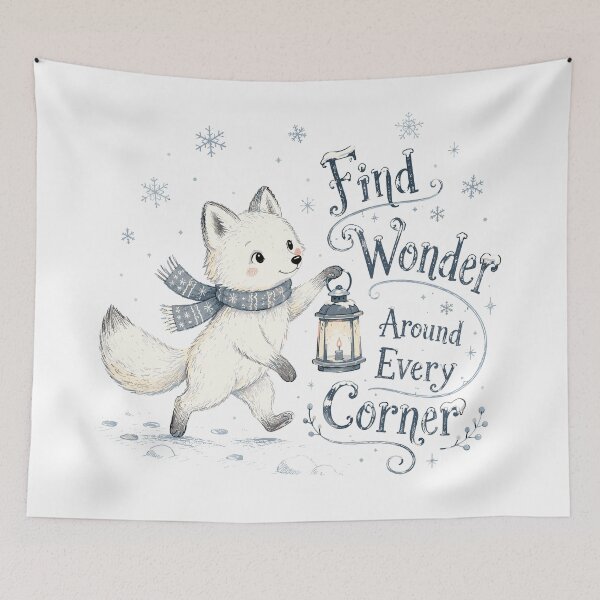 Item preview, Snowy Scout - Cute Arctic Fox designed and sold by bapupa.