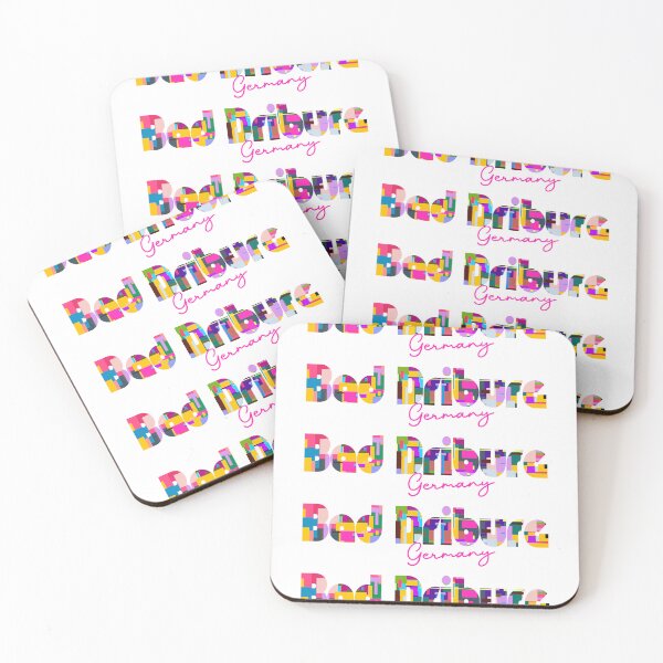 Item preview, Bad Driburg, Germany, Vibrant Abstract City Typography Art designed and sold by Wanderful-roads.