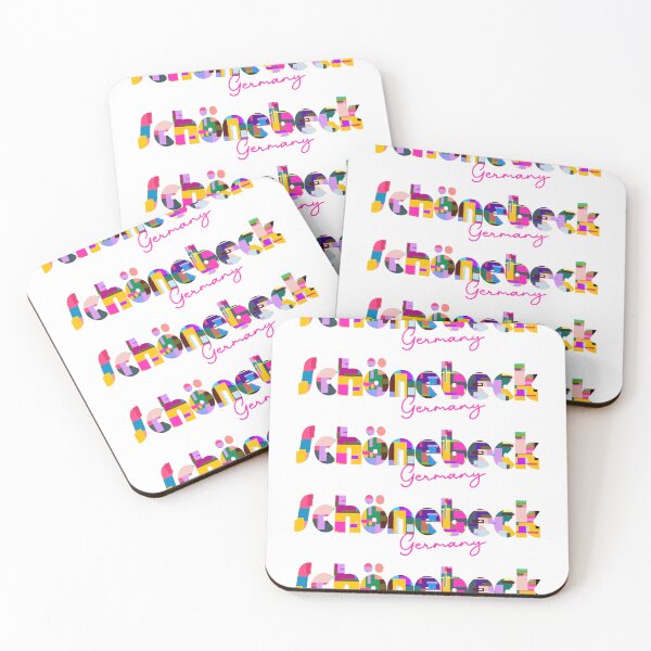 Item preview, Schönebeck, Germany, Vibrant Abstract City Typography Art designed and sold by Wanderful-roads.