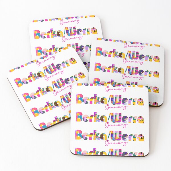 Item preview, Berka/Werra, Germany, Vibrant Abstract City Typography Art designed and sold by Wanderful-roads.