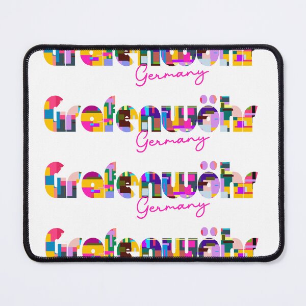 Item preview, Grafenwöhr, Germany, Vibrant Abstract City Typography Art designed and sold by Wanderful-roads.