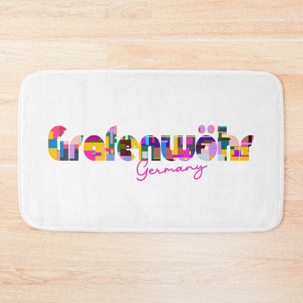 Item preview, Grafenwöhr, Germany, Vibrant Abstract City Typography Art designed and sold by Wanderful-roads.