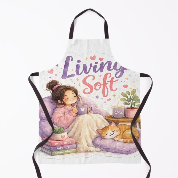 Item preview, Living Soft – Cozy Comfort Sticker designed and sold by Genzfirevibes.
