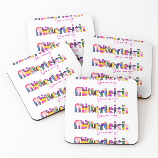 Item preview, Mitterteich, Germany, Vibrant Abstract City Typography Art designed and sold by Wanderful-roads.