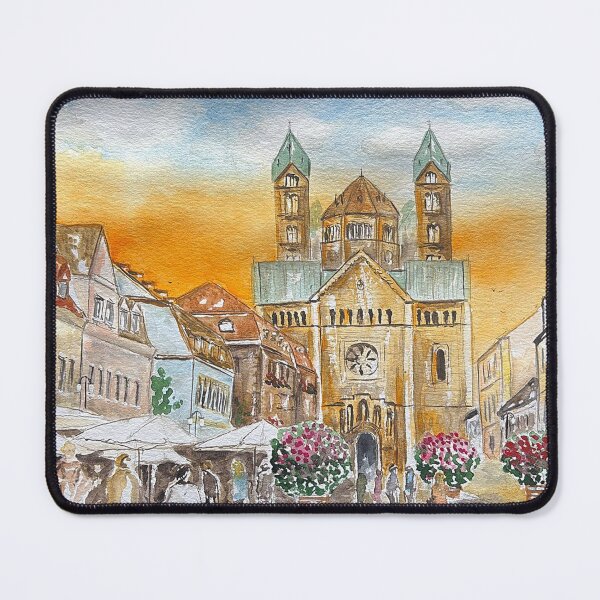 Item preview, Speyer Cathedral Watercolor – Hand-painted cityscape designed and sold by MariaWinterArt.