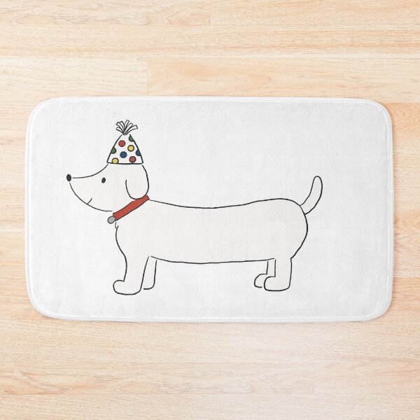 Item preview, Cute Birthday Dachshund Dog with Party Hat designed and sold by pinkstickstore.