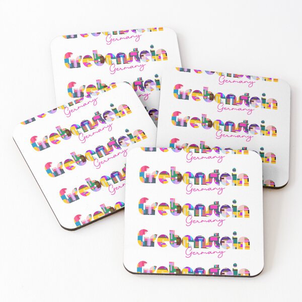 Item preview, Grebenstein, Germany, Vibrant Abstract City Typography Art designed and sold by Wanderful-roads.