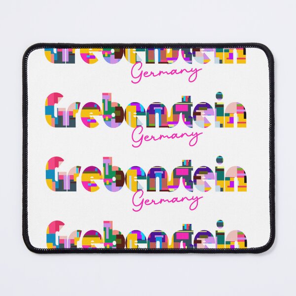 Item preview, Grebenstein, Germany, Vibrant Abstract City Typography Art designed and sold by Wanderful-roads.