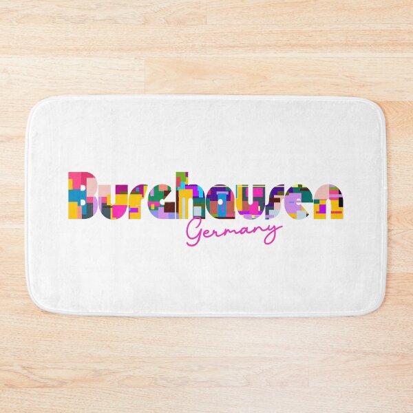 Item preview, Burghausen, Germany, Vibrant Abstract City Typography Art designed and sold by Wanderful-roads.