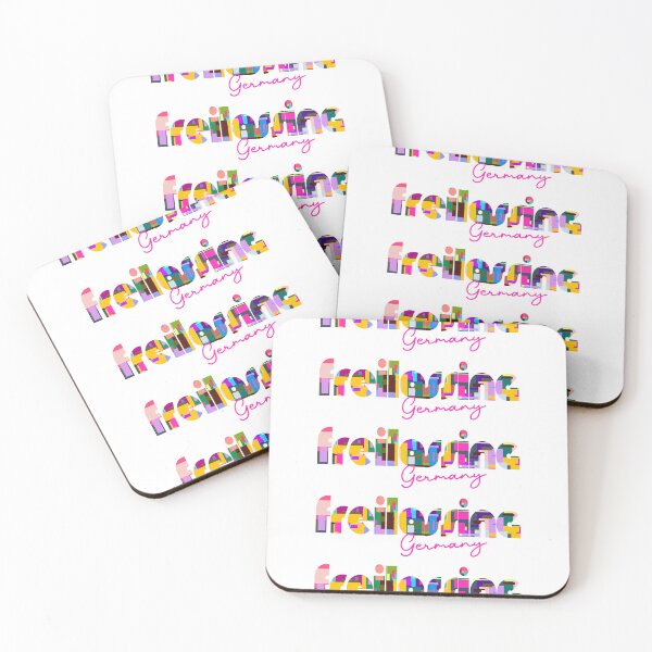 Item preview, Freilassing, Germany, Vibrant Abstract City Typography Art designed and sold by Wanderful-roads.