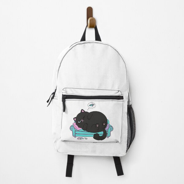 Item preview, Lazy Black Cat Dreaming of Fish designed and sold by PastelParasite.