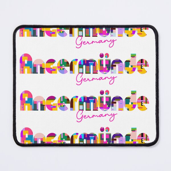 Item preview, Angermünde, Germany, Vibrant Abstract City Typography Art designed and sold by Wanderful-roads.