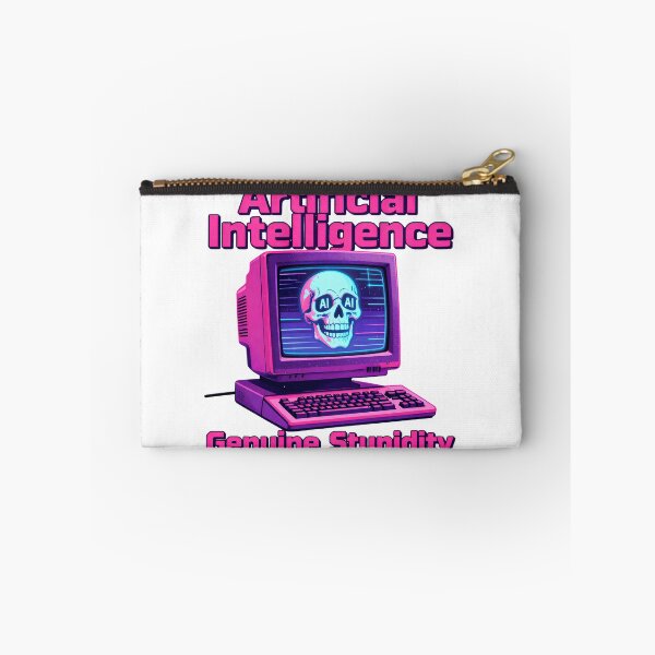 Item preview, Artificial Intelligence Genuine Stupidity Retro Tech Funny designed and sold by Gallery-yuuna .