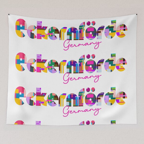 Item preview, Eckernförde, Germany, Vibrant Abstract City Typography Art designed and sold by Wanderful-roads.