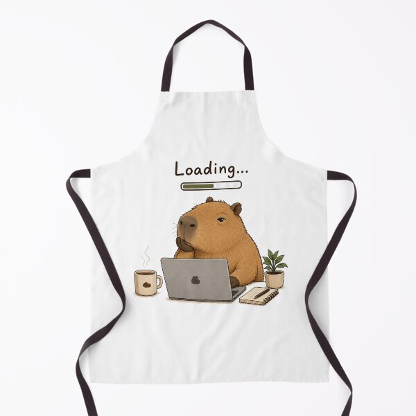 Item preview, Loading... Capybara T-Shirt | Cute Working Capybara | Funny Productivity & Coffee Lover Gift designed and sold by Little Moments Co..