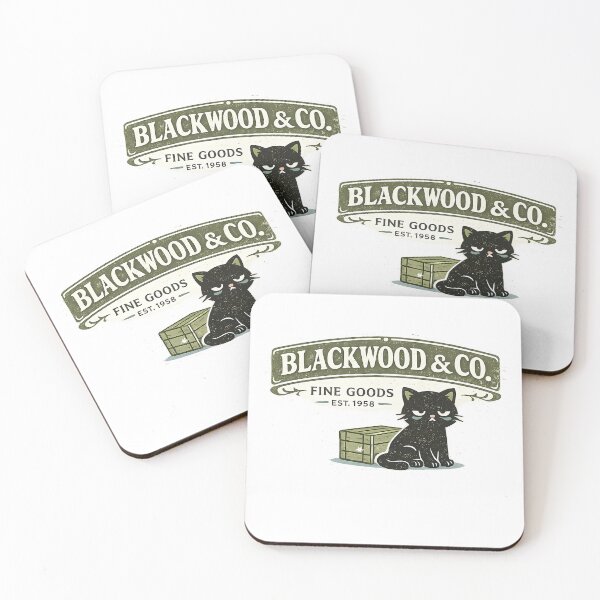 Item preview, Blackwood & Co Vintage Black Cat Cute Retro Design designed and sold by Moonveil_Studio.