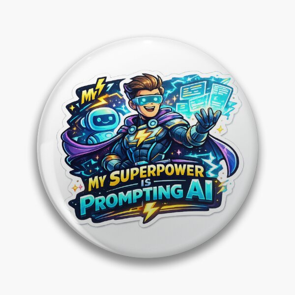 Item preview, My Superpower Is Prompting AI Sticker designed and sold by tradegooogle.