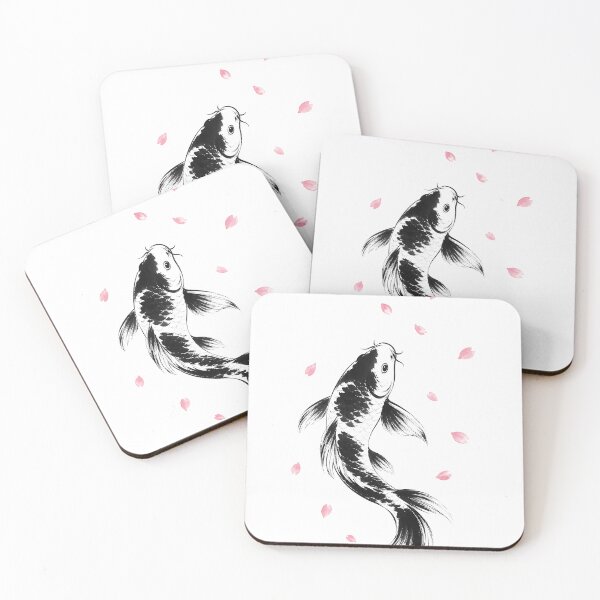 Item preview, Koi & Cherry Blossoms — Japanese Sakura Art designed and sold by Mossbrush.