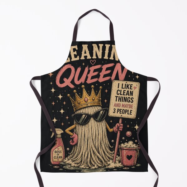 Item preview, Cleaning Queen Funny Cleaning Lady Retro Housekeeper designed and sold by Baza-nowosci.