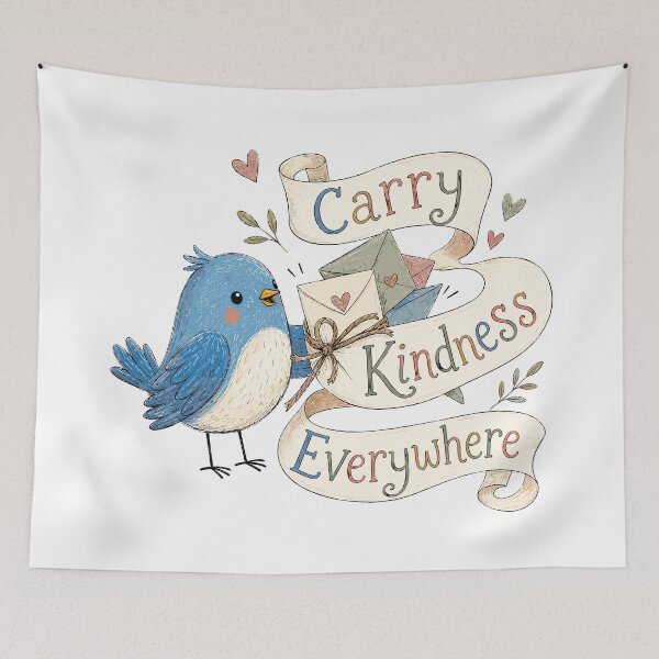 Item preview, Feathered Post - Cute Bluebird designed and sold by bapupa.