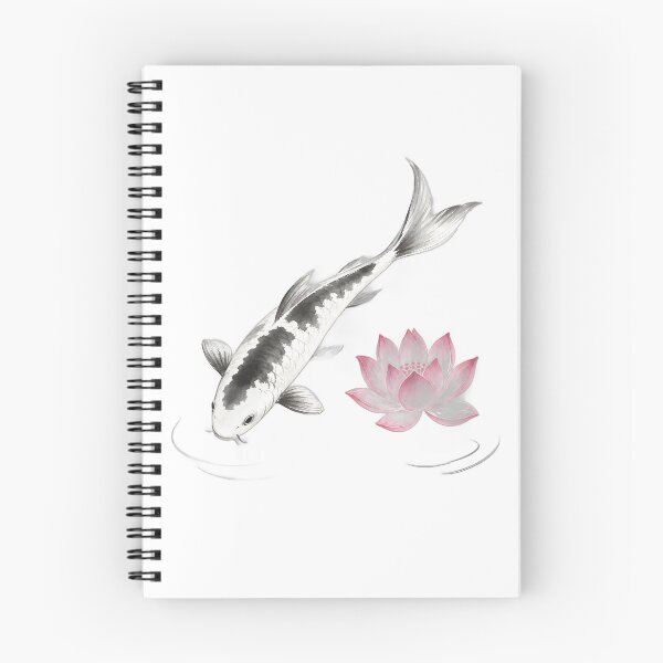 Item preview, Koi & Lotus — Minimalist Zen Ink Painting designed and sold by Mossbrush.