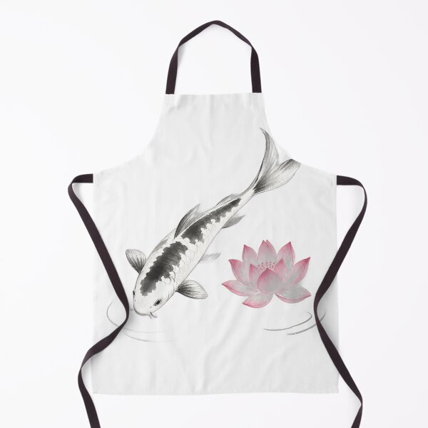 Item preview, Koi & Lotus — Minimalist Zen Ink Painting designed and sold by Mossbrush.