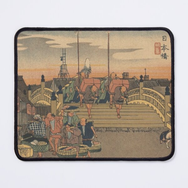 Item preview, Hiroshige Ukiyo-e: Nihonbashi Bridge Morning view - Tokaido Fifty-Three Stations designed and sold by vekotpu.