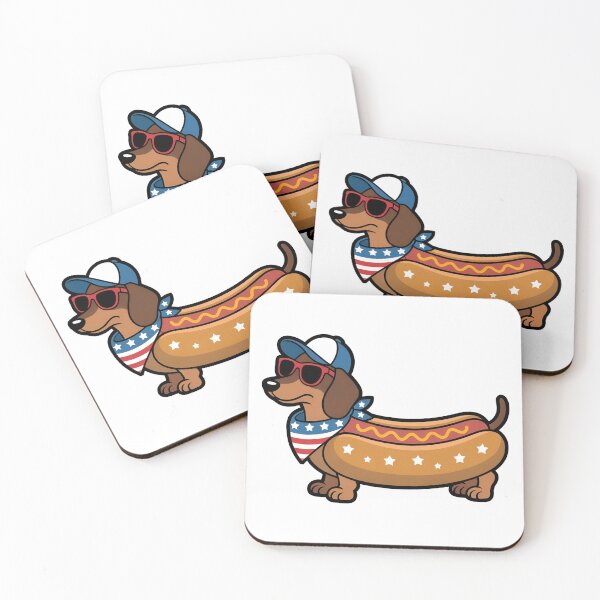 Item preview, 4th Of July Hot Dog Dachshund designed and sold by Aura Design Studios.