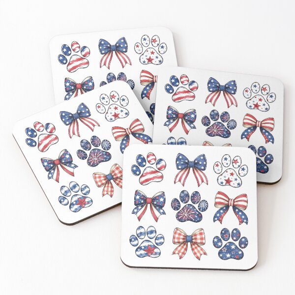 Item preview, Patriotic Dog Paw Bows designed and sold by Aura Design Studios.