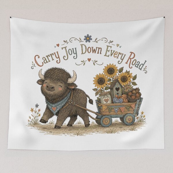 Item preview, Sunny Trail - Cute Buffalo designed and sold by bapupa.