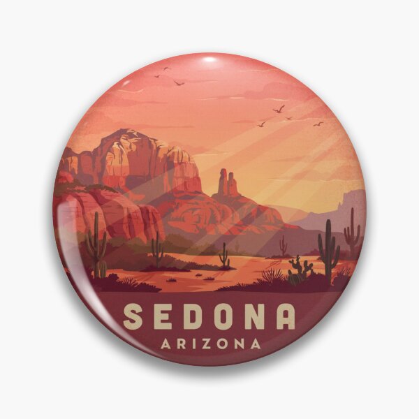 Item preview, Sedona Arizona: Cathedral Rock Desert Illustration designed and sold by CircinusStore.