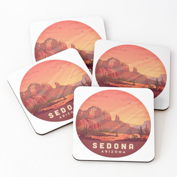 Item preview, Sedona Arizona: Cathedral Rock Desert Illustration designed and sold by CircinusStore.