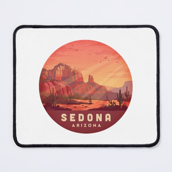 Item preview, Sedona Arizona: Cathedral Rock Desert Illustration designed and sold by CircinusStore.