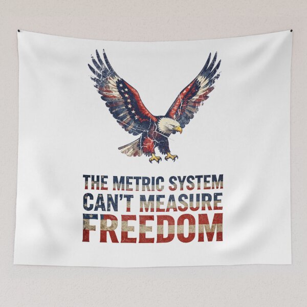 Item preview, The Metric System Can't Measure Freedom eagle vintage patriotic  designed and sold by zuczekgti.