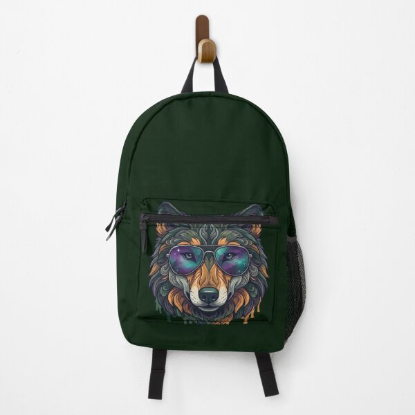 Item preview, Cool Wolf Wearing Space Galaxy Sunglasses Street Art Portrait designed and sold by artscripts.