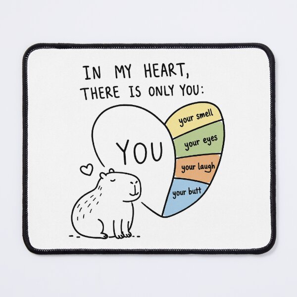 Item preview, Funny Capybara Valentine's Day Love Romantic Humor Design designed and sold by MonkiFlipp.