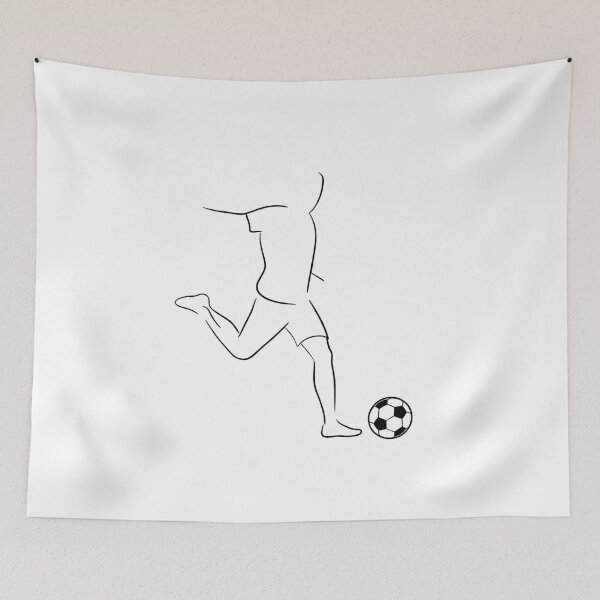 Item preview, Minimalist Soccer Player Line Art Drawing designed and sold by Gallery-yuuna .