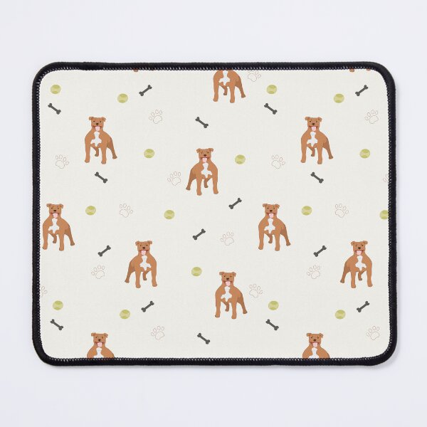 Item preview, Minimalist Flat Design Staffordshire Bull Terrier White Pattern designed and sold by svitlaarty.