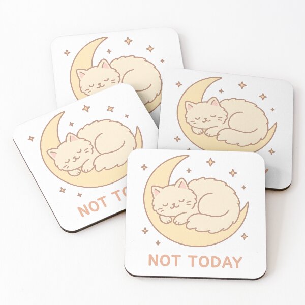 Item preview, Not Today Sleepy Cat | Cute Lazy Cat Aesthetic designed and sold by AVINN-SENPAI.