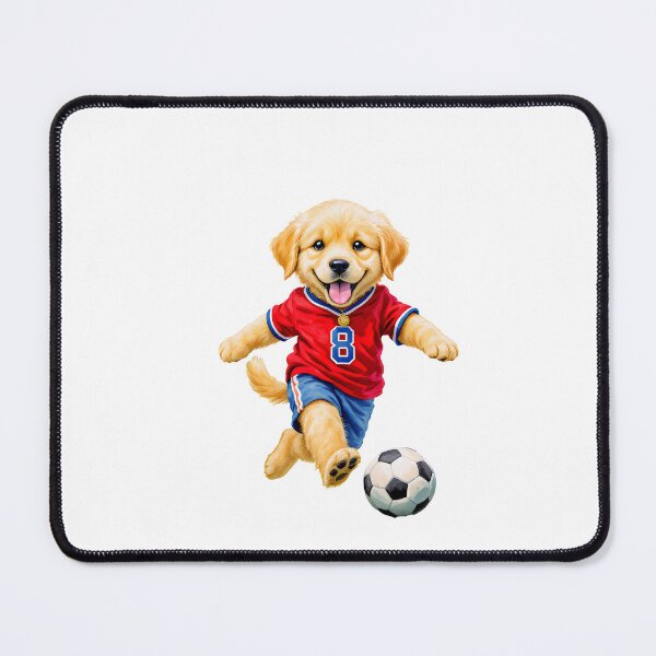Item preview, Golden retriever play soccer designed and sold by Kedspicedesign.