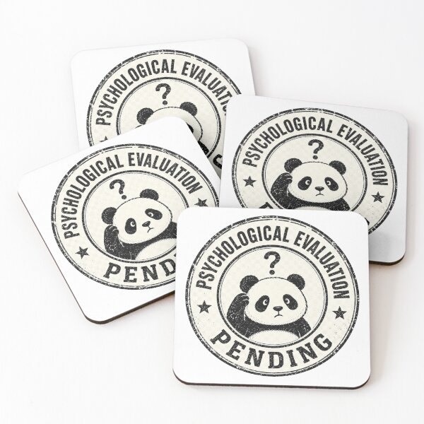 Item preview, Psychological Evaluation Pending Funny Panda Meme | Vintage Panda Humor designed and sold by Gremlin Hours.